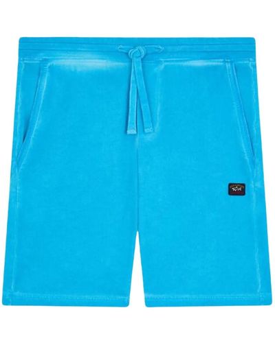 Paul & Shark Bermuda-shorts aus baumwolle mit kordelzug - Blau