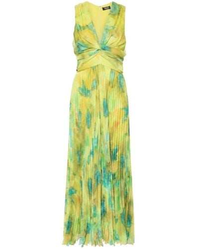 Liu Jo Long Jumpsuit With Tie-Dye Pattern And Ruches - Green