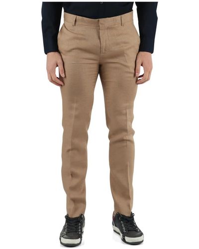 Daniele Alessandrini Slim-Fit Trousers - Natural