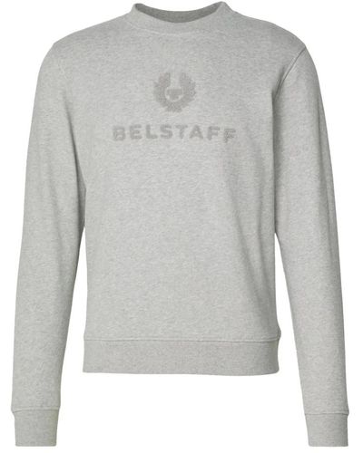 Belstaff Varsity sweatshirt in old silver heather - Grau
