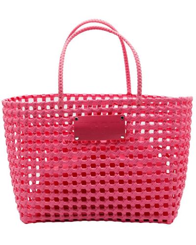 MSGM Tote Bags - Red