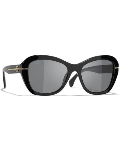 Chanel Ikonoische sonnenbrille - einheitliche gläser - Schwarz