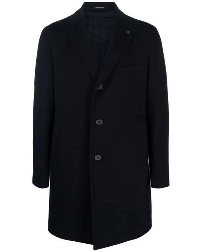 Tagliatore Single-Breasted Coats - Blue