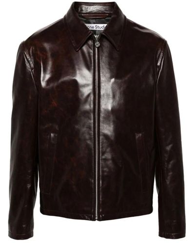 Acne Studios Jackets > leather jackets - Noir