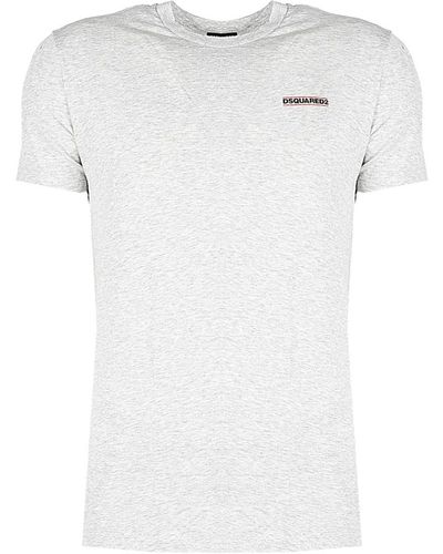 DSquared² Einfaches rundhals t-shirt - Weiß