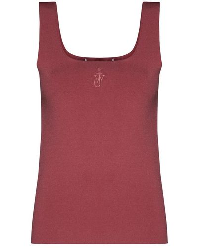 JW Anderson Rosa anchor tank top - Rot