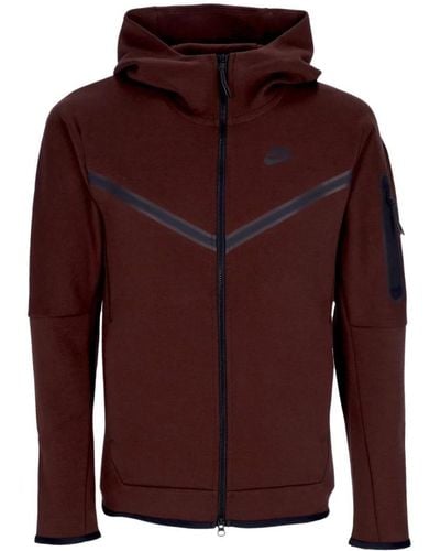 Nike Leichter zip hoodie tech fleece sportbekleidung - Rot