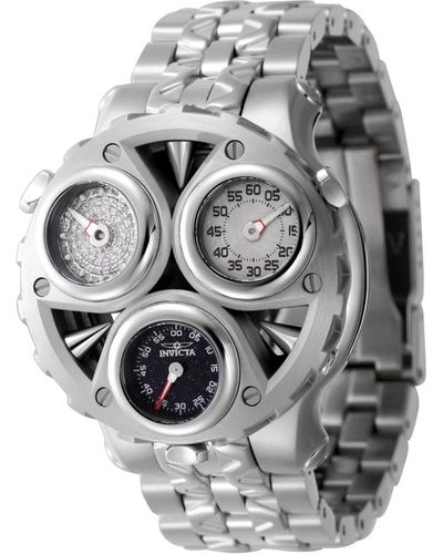 INVICTA WATCH Cerberus 45956 argento orologio uomo quarzo - 47mm - con 87 diamanti - Metallizzato
