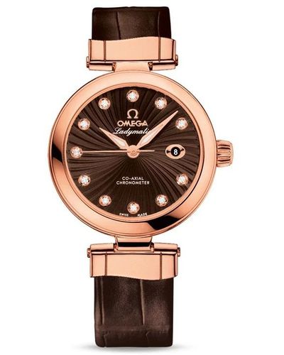 Omega Ladymatic co-axial 34mm marrone