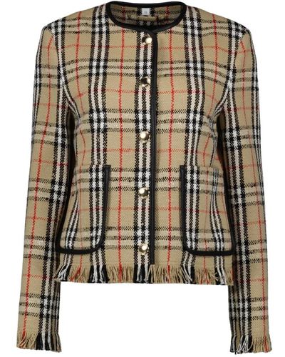 Burberry Jackets > tweed jackets - Noir