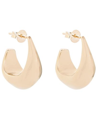Lemaire Curved mini drop earrings - Bianco