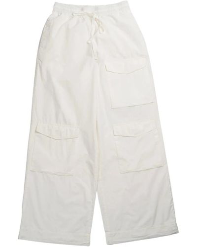 Essentiel Antwerp Pantaloni cargo con tasche bianche - Bianco