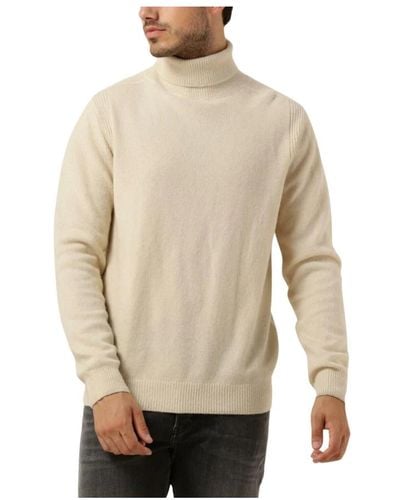 Anerkjendt Off-white lambswool roll neck sweater - Natur