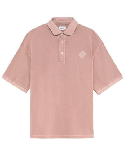 AMISH Oversize rosa baumwoll-polo-shirt - Pink