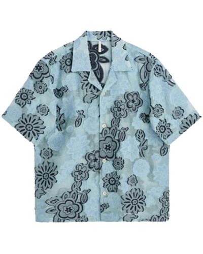 sunflower Short Sleeve Shirts - Blue