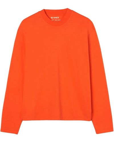 Sunnei Tangerine boxy fit magliette a maniche lunghe - Arancione