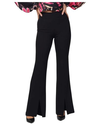 Jijil Pantalones negros de corte ajustado y cintura alta