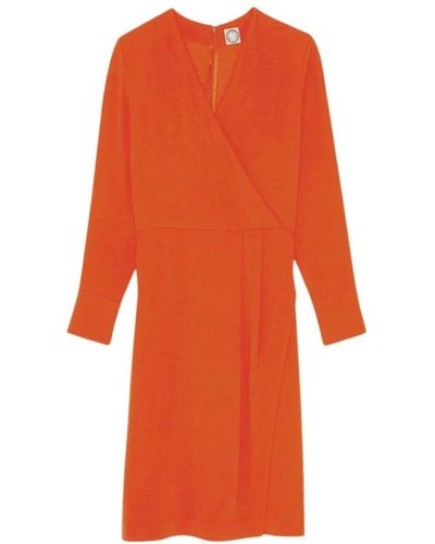 Ines De La Fressange Paris Blida orangefarbenes kleid,navy blue blida dress