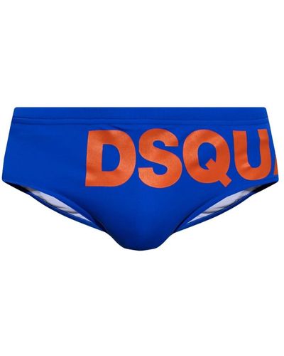 DSquared² Breti di nuoto con logo - Blu