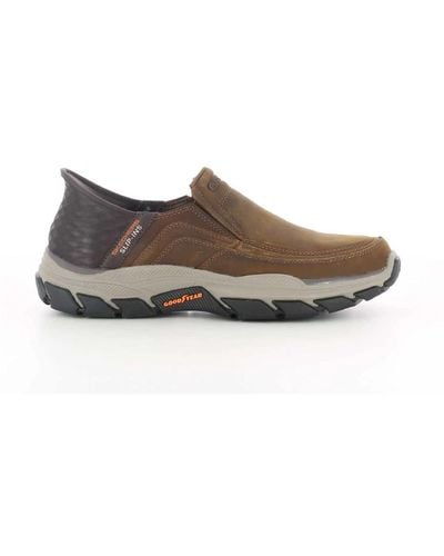 Skechers Stilvolle Herren-Loafers in reichhaltiger Cognac-Farbe - Grau