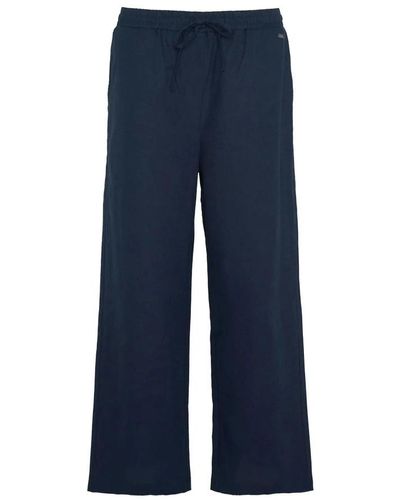 Barbour Wide-leg christie trousers - Azul