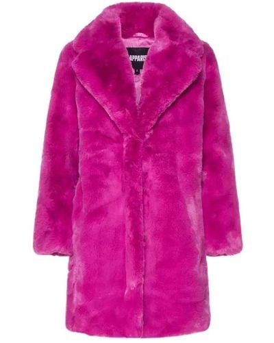 Apparis Jackets > faux fur & shearling jackets - Rose
