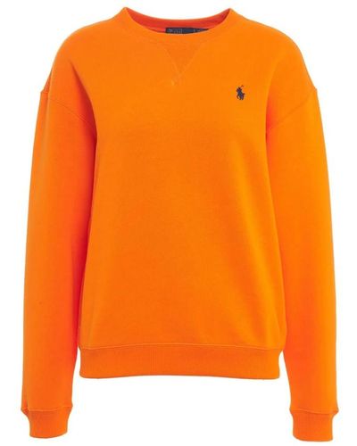 Ralph Lauren Sweatshirt mit logo-stickerei - Orange