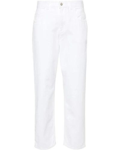 Moncler Trousers > cropped trousers - Blanc