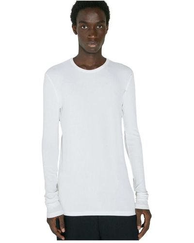 Ann Demeulemeester Slim fit stretch jersey t-shirt - Bianco