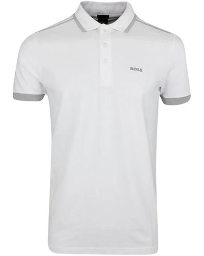 BOSS Klassisches polo-shirt für männer - Weiß