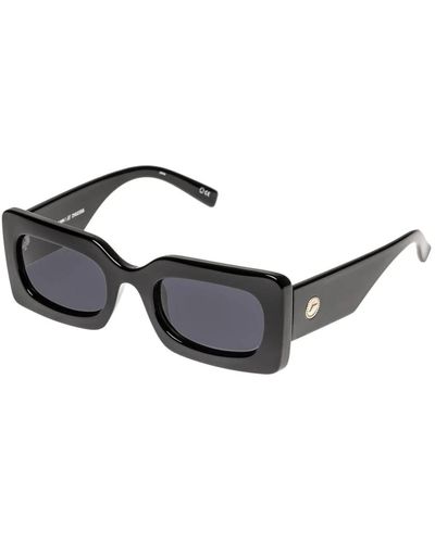 Le Specs Stylische schwarze sonnenbrille - Mettallic