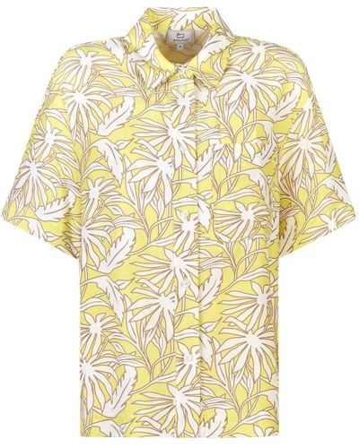 Woolrich Camicia in viscosa con fiori di limone - Giallo