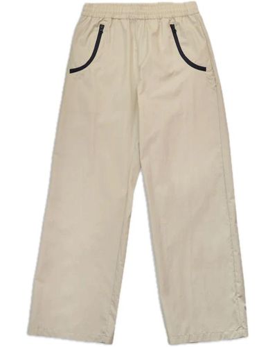 Arte' Straight Trousers - Natural