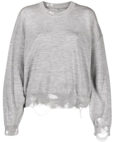 R13 Round-Neck Knitwear - Gray