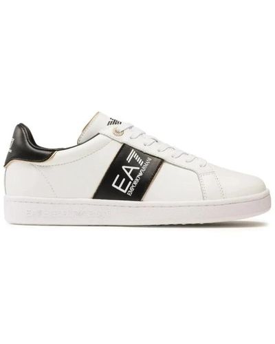 EA7 Weiße schwarze gold sneakers