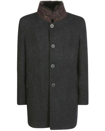 Gimo's Single-Breasted Coats - Black