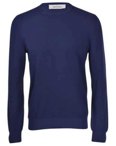 Gran Sasso Knitwear > round-neck knitwear - Bleu