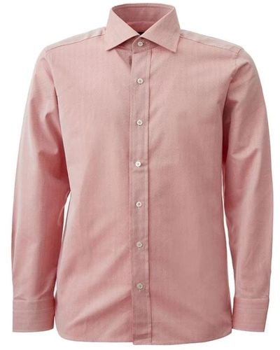 Tom Ford Elegante camicia rosa in cotone