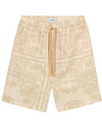 Les Deux Paisley muster leichte shorts mit kordelzug - Natur