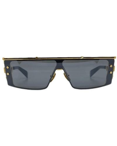 Balmain Stilvolle goldene sonnenbrille für männer - Grau