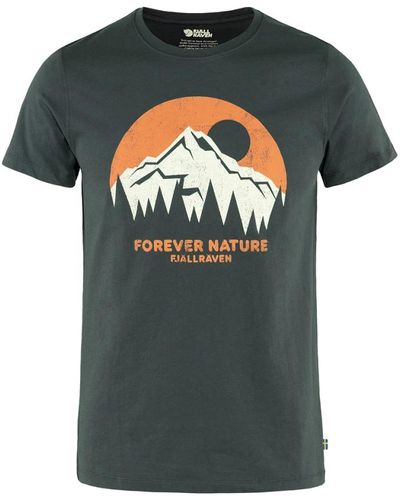 Fjallraven Natur t-shirt in dunkelblau - Grau