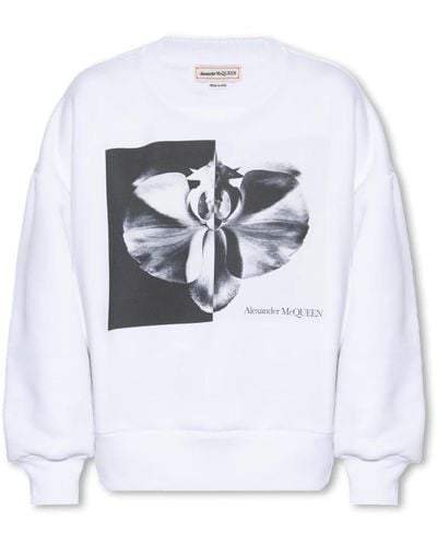 Alexander McQueen Baumwoll-Sweatshirt - Weiß