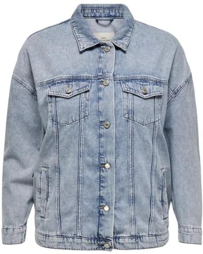 Only Carmakoma Denim Jackets - Blue