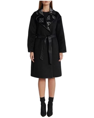 Guess Belted Coats - Black