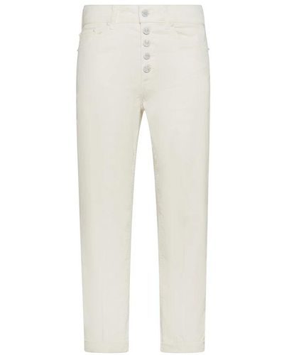 Dondup Cropped Trousers - Natural