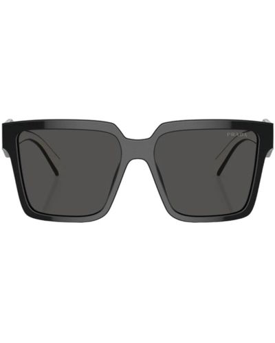 Prada Geometrische sonnenbrille mit futuristischem stil - Grau