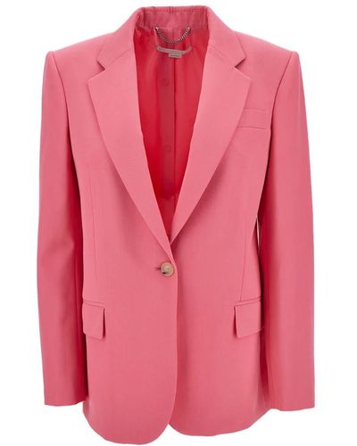 Stella McCartney Fuchsia einreiher jacke - Pink