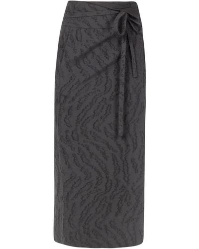 Tela Midi Skirts - Grey