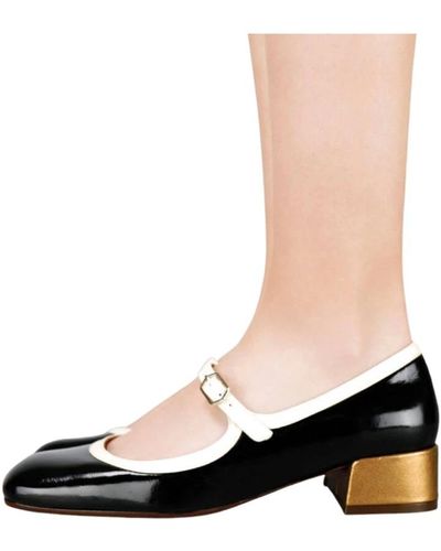 Chie Mihara Scarpe con tacco alto in pelle metallica - Nero