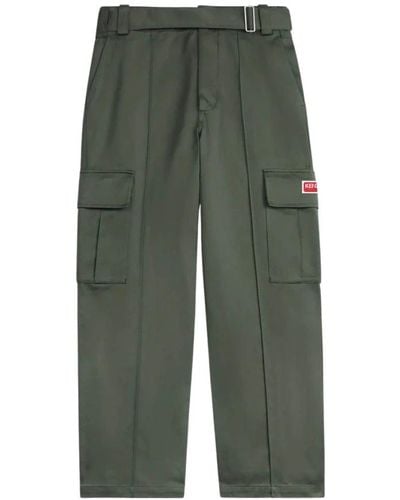 KENZO Straight Trousers - Green